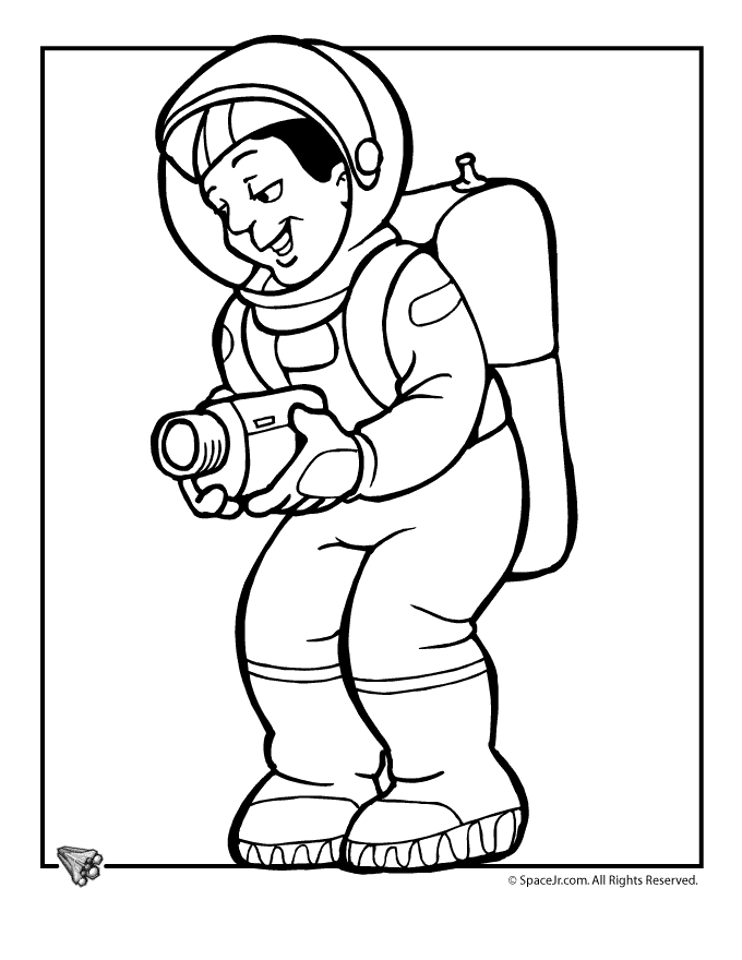 Plansa de colorat cu Astronaut 19 11